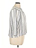 Splendid Stripes Silver 3/4 Sleeve Blouse Size XL - photo 4