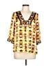 ECI Yellow 3/4 Sleeve Blouse Size 10 - photo 1