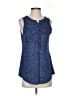 Soho Blue Sleeveless Blouse Size S - photo 1