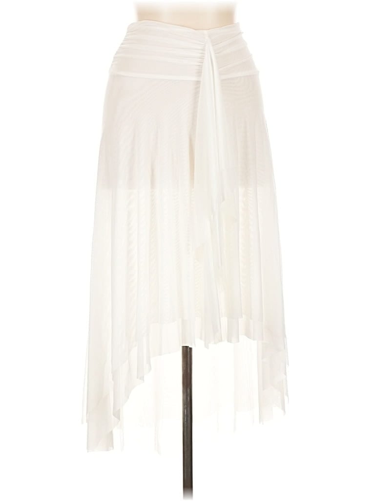Pre-owned Elan Beach Formal Skirt In White
