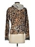 Lola 100% Cotton Animal Print Gold Pullover Hoodie Size S - photo 2