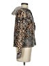 Lola 100% Cotton Animal Print Gold Pullover Hoodie Size S - photo 4