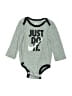 Nike Graphic Gray Long Sleeve Onesie 3-6 MO / 6 MO - photo 1