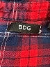 BDG 100% Cotton Plaid Red 3/4 Sleeve Button-Down Shirt Size 2X (estimated) - photo 7