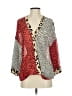 Umgee 100% Polyester Animal Print Red 3/4 Sleeve Blouse Size S - photo 1