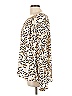 CAbi 100% Polyester Animal Print Ivory Long Sleeve Blouse Size L - photo 5