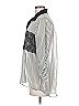 Studio Y 100% Polyester Stripes Silver 3/4 Sleeve Blouse Size M - photo 5