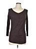 Three Dots Gray Brown 3/4 Sleeve Top Size L - photo 1