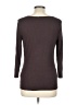Three Dots Gray Brown 3/4 Sleeve Top Size L - photo 2