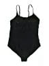 Unbranded Solid Black One Piece Swimsuit Size XL - photo 2