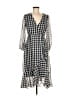 Maison Tara 100% Polyester Houndstooth Gray Cocktail Dress Size 6 - photo 1