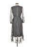 Maison Tara 100% Polyester Houndstooth Gray Cocktail Dress Size 6 - photo 2