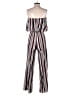 Better be Stripes Burgundy Ivory Jumpsuit Size S - photo 2
