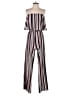 Better be Stripes Burgundy Ivory Jumpsuit Size S - photo 1