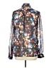 Tommy Hilfiger 100% Polyester Floral Blue Long Sleeve Blouse Size 10 - photo 2