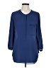 Not Your Daughter's Jeans 100% Polyester Blue 3/4 Sleeve Blouse Size L - photo 1