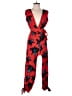 SINCE THEN Print Red Jumpsuit Size M - photo 1
