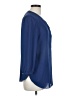 Not Your Daughter's Jeans 100% Polyester Blue 3/4 Sleeve Blouse Size L - photo 4