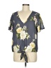 Nine Britton 100% Polyester Gray Short Sleeve Blouse Size M - photo 1