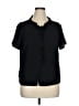 Shein Curve 100% Polyester Black Short Sleeve Blouse Size 1X - photo 1