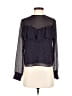 Express Polka Dots Blue Long Sleeve Blouse Size XS - photo 1