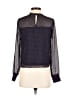 Express Polka Dots Blue Long Sleeve Blouse Size XS - photo 2