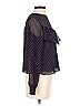 Express Polka Dots Blue Long Sleeve Blouse Size XS - photo 4