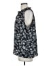 Ann Taylor LOFT Outlet 100% Polyester Blue Black Sleeveless Blouse Size L - photo 5