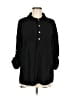 Ever 100% Rayon Black 3/4 Sleeve Button-Down Shirt Size M - photo 1