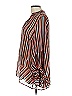 CAbi 100% Polyester Stripes Orange Long Sleeve Blouse Size L - photo 5