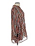 CAbi 100% Polyester Stripes Orange Long Sleeve Blouse Size L - photo 4