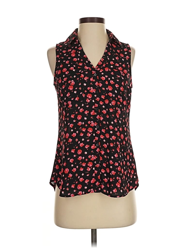 Pre-owned Express Outlet Sleeveless Blouse In Black