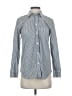 J.Crew 100% Cotton Chevron-herringbone Gray Long Sleeve Button-Down Shirt Size 0 - photo 1