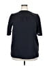 Lands' End 100% Polyester Black Blue 3/4 Sleeve Blouse Size 18 - photo 1