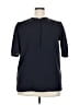 Lands' End 100% Polyester Black Blue 3/4 Sleeve Blouse Size 18 - photo 2
