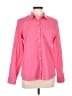 Gap 100% Cotton Polka Dots Solid Pink Long Sleeve Button-Down Shirt Size L - photo 1