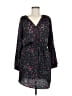 Aqua 100% Polyester Print Black Casual Dress Size M - photo 1