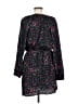 Aqua 100% Polyester Print Black Casual Dress Size M - photo 2