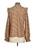 Rachel Parcell 100% Polyester Animal Print Brown Long Sleeve Blouse Size S - photo 2