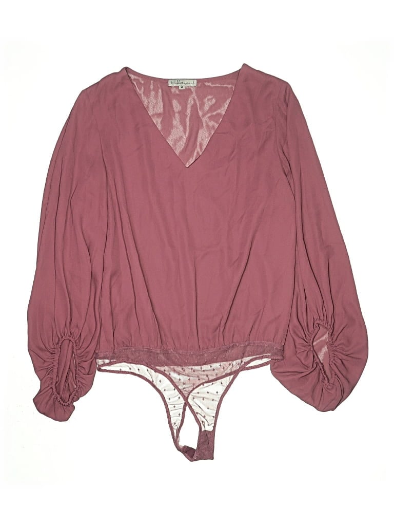 Pre-owned Wishlist Apparel Bodysuit In Burgundy
