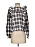 Pink Lily Silver Long Sleeve Blouse Size S - photo 1