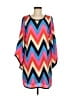 C. Luce 100% Polyester Chevron-herringbone Blue Casual Dress Size M - photo 1