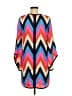 C. Luce 100% Polyester Chevron-herringbone Blue Casual Dress Size M - photo 2