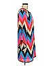 C. Luce 100% Polyester Chevron-herringbone Blue Casual Dress Size M - photo 4