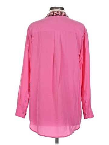 Equipment Long Sleeve Silk Top (view 2)