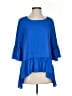 Karen Kane 100% Polyester Solid Blue 3/4 Sleeve Blouse Size S - photo 1