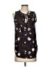 Ann Taylor LOFT Outlet 100% Polyester Black Purple Sleeveless Blouse Size XS - photo 1