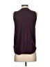 Ann Taylor LOFT Outlet 100% Polyester Black Purple Sleeveless Blouse Size XS - photo 2