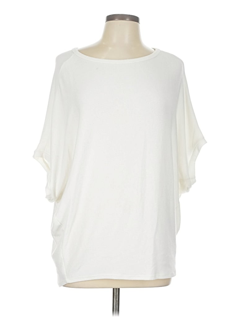 Pre-owned Michael Stars 3/4 Sleeve T-shirt In White