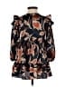 Tanya Taylor 100% Polyester Black Orange 3/4 Sleeve Blouse Size S - photo 2